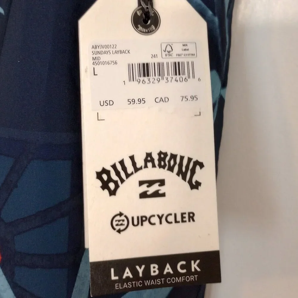 Billabong Sundays Layback Elastic Waist Drawstring Boardshorts